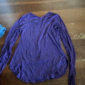 lululemon athletica Long Sleeve Top in Rich Purple